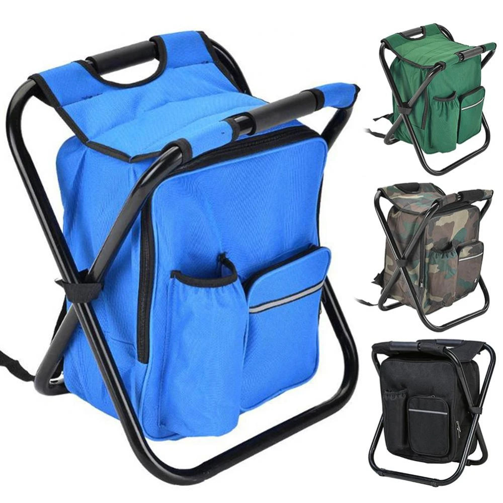 Folding Stool Backpack Camping Seat – Portable Outdoor Chair Backpack for Camping & Fishing