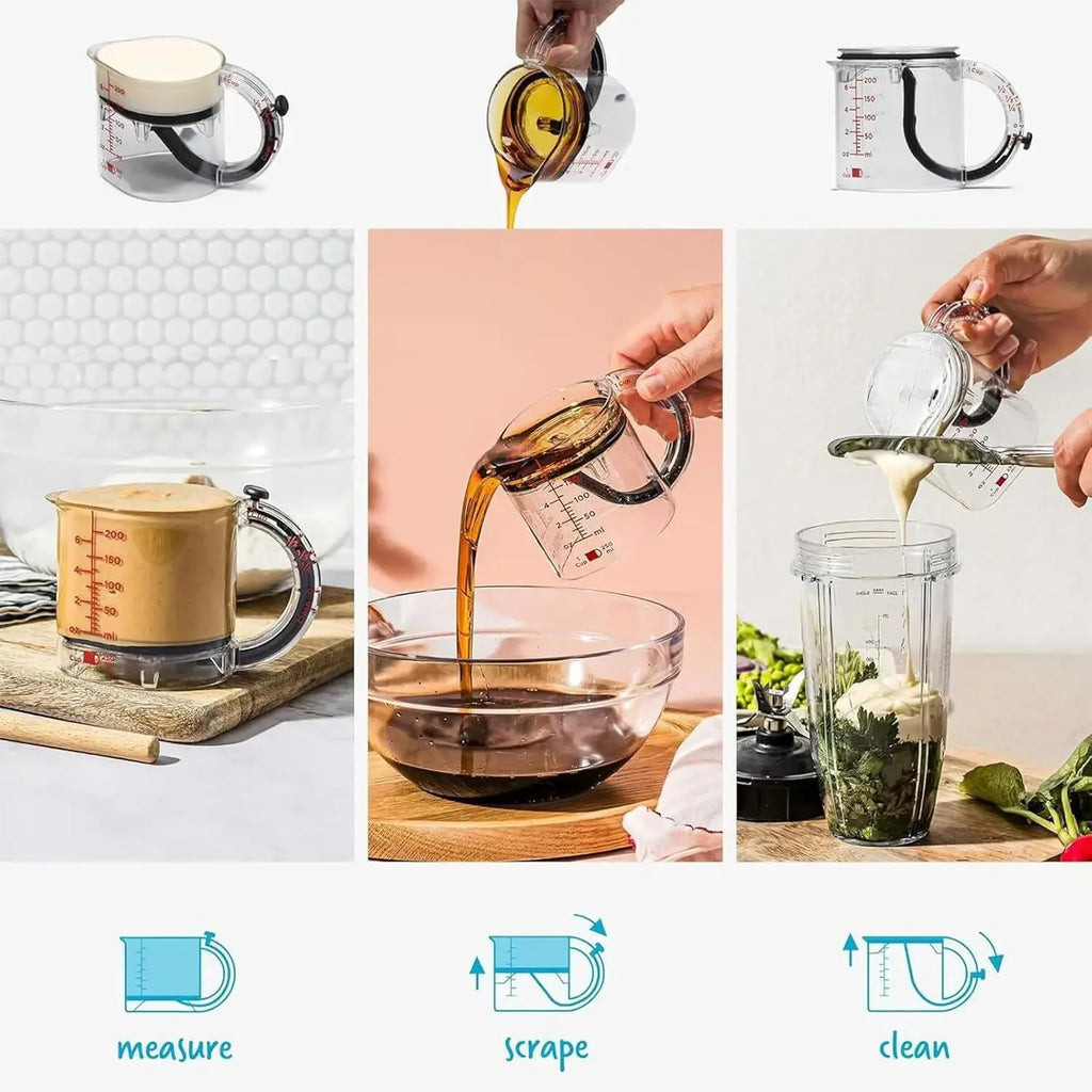 4-in-1 Adjustable Measuring Cup – Multi-Size Measuring Tool for Accurate Cooking & Baking