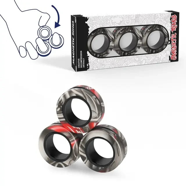 Magnetic Rings Fidget Toy – Anti-Stress Spinner Sensory Toy