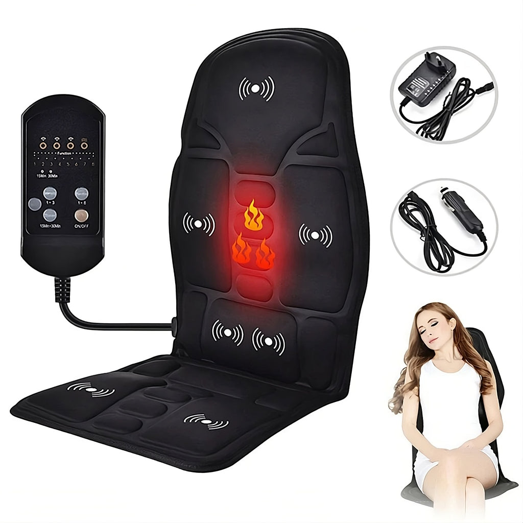 Multi-Mode Vibrating Massage Chair Pad – Heated Massage Seat Cushion for Relaxation