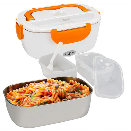 2-In-1 Electric Heating Lunch Box – Portable Food Warmer for Car & Office Meals