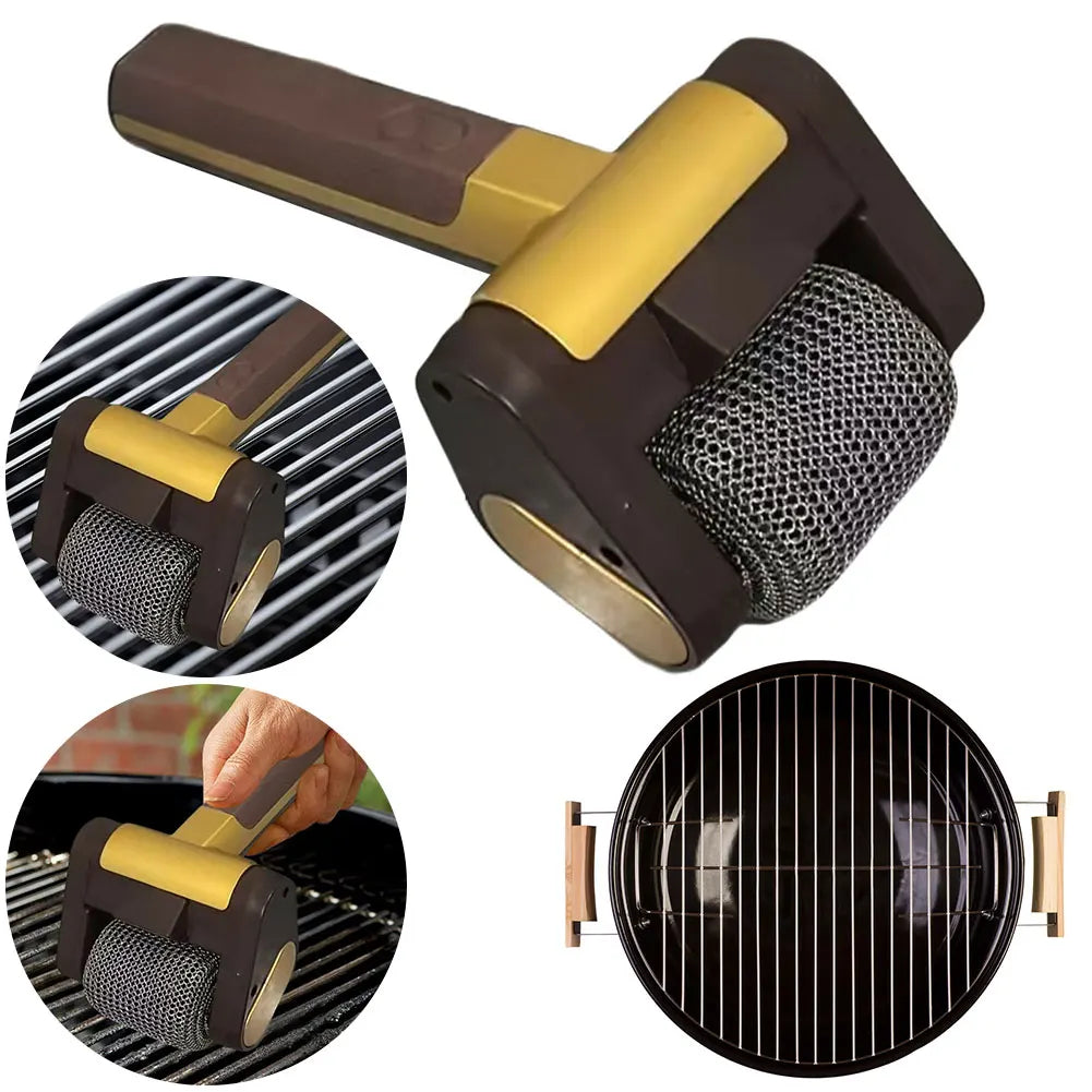 Electric Grill Cleaner Roller – BBQ Grill Cleaning Tool for Easy Grease Removal