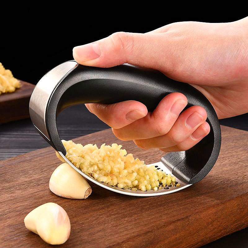 Stainless Steel Garlic Press – Heavy Duty Garlic Crusher Tool