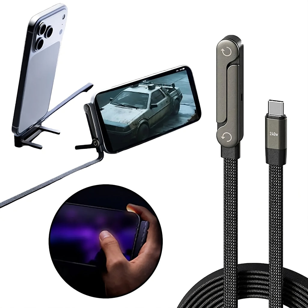 Charging 2 in 1 Cable Stand – Charging Cable Organizer & Phone Stand for Desk