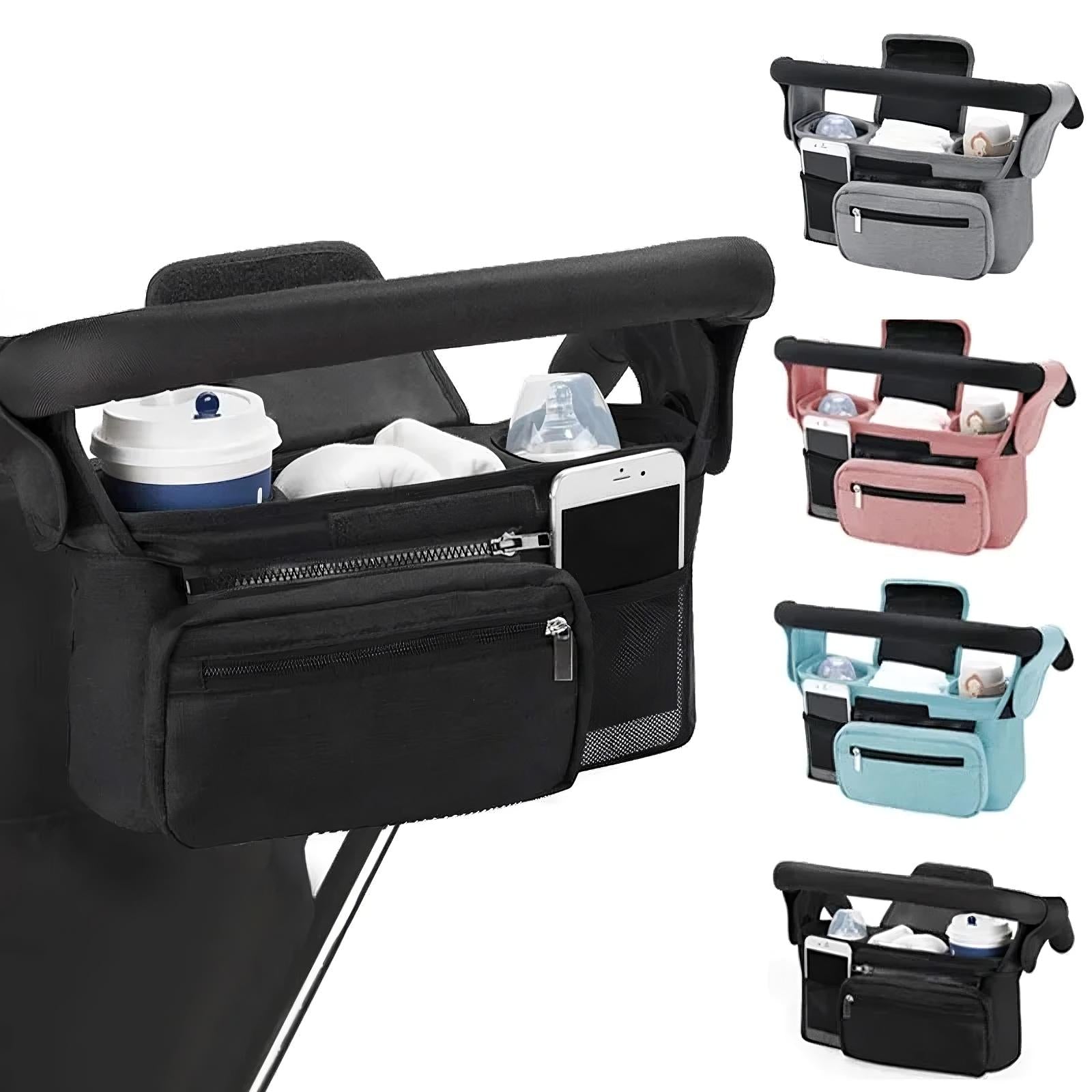 Baby Stroller Manager With Non-Slip Strap – Stroller Organizer Bag for Easy Access to Baby Essentials