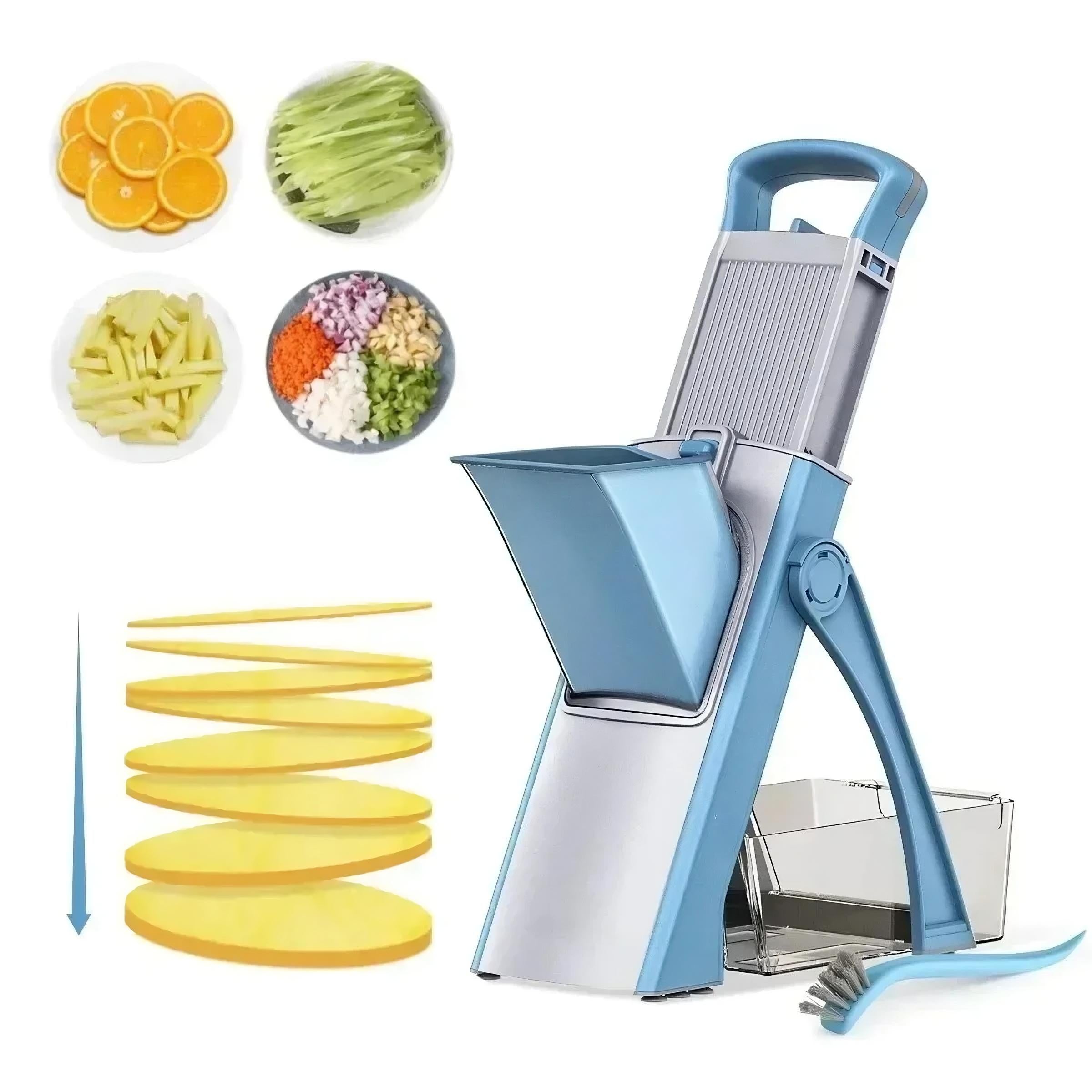 Fruit and Vegetable Mandoline Slicer – Adjustable Cutter for Easy Slicing