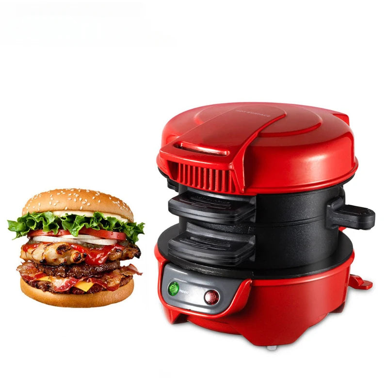 Burger Maker Machine – Non-Stick Hamburger Press & Cooker
