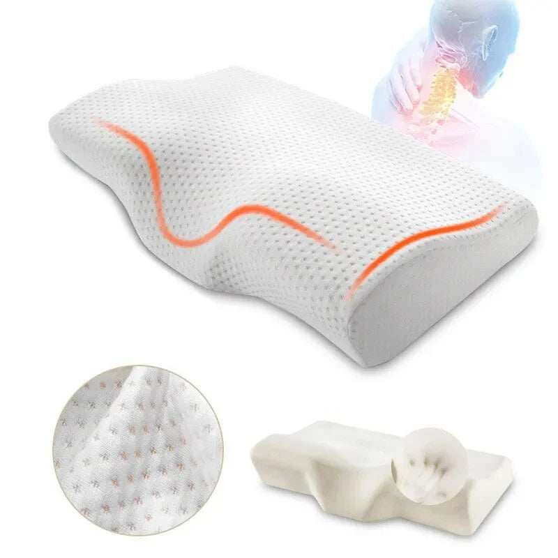 Memory Foam Neck Pillow – Ergonomic Travel Pillow for Neck Support & Comfort