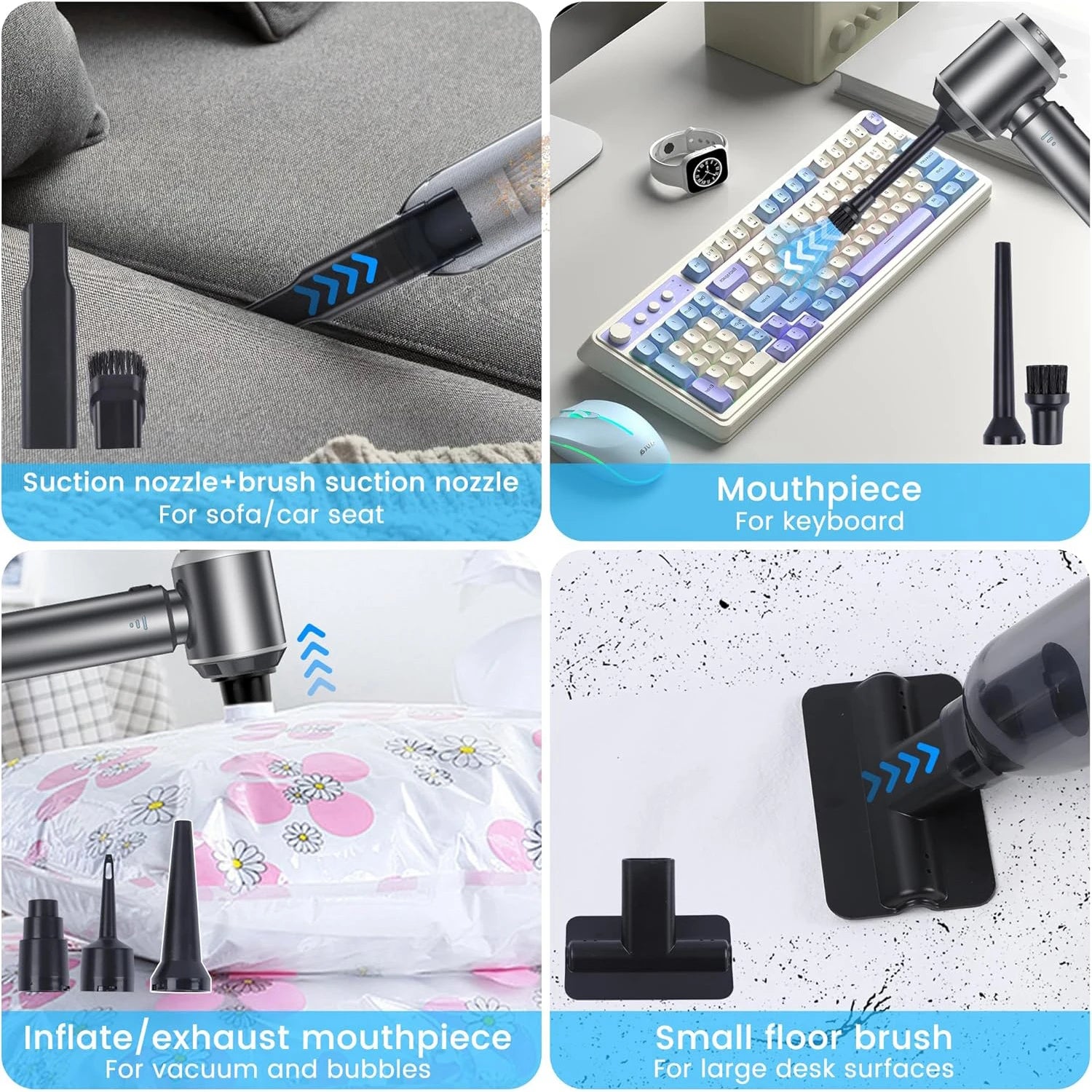 4 in 1 Portable Vacuum Cleaner – Handheld Vacuum Cleaner for Car & Home Cleaning
