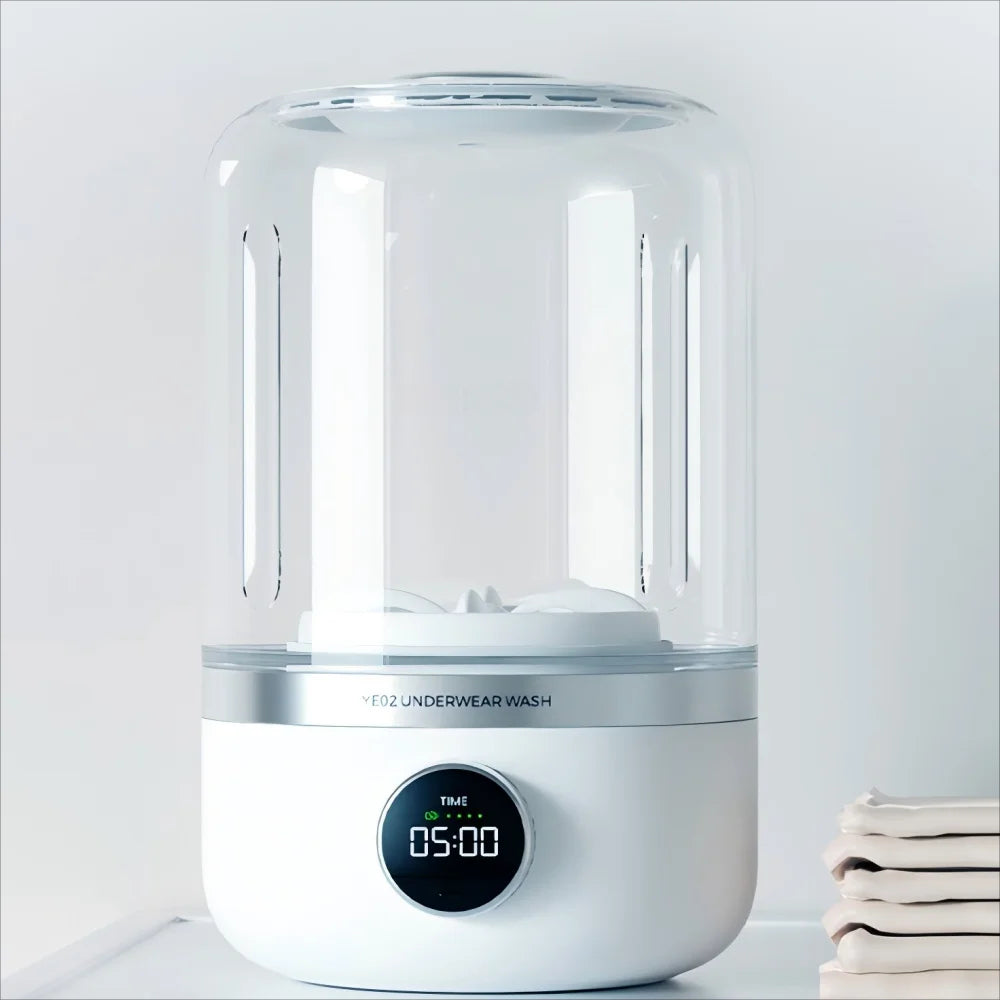 Portable Mini Washing Machine – Compact USB Powered Laundry Cleaner for Travel, Underwear & Small Loads