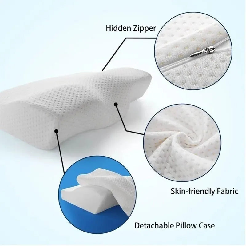Memory Foam Neck Pillow – Ergonomic Travel Pillow for Neck Support & Comfort