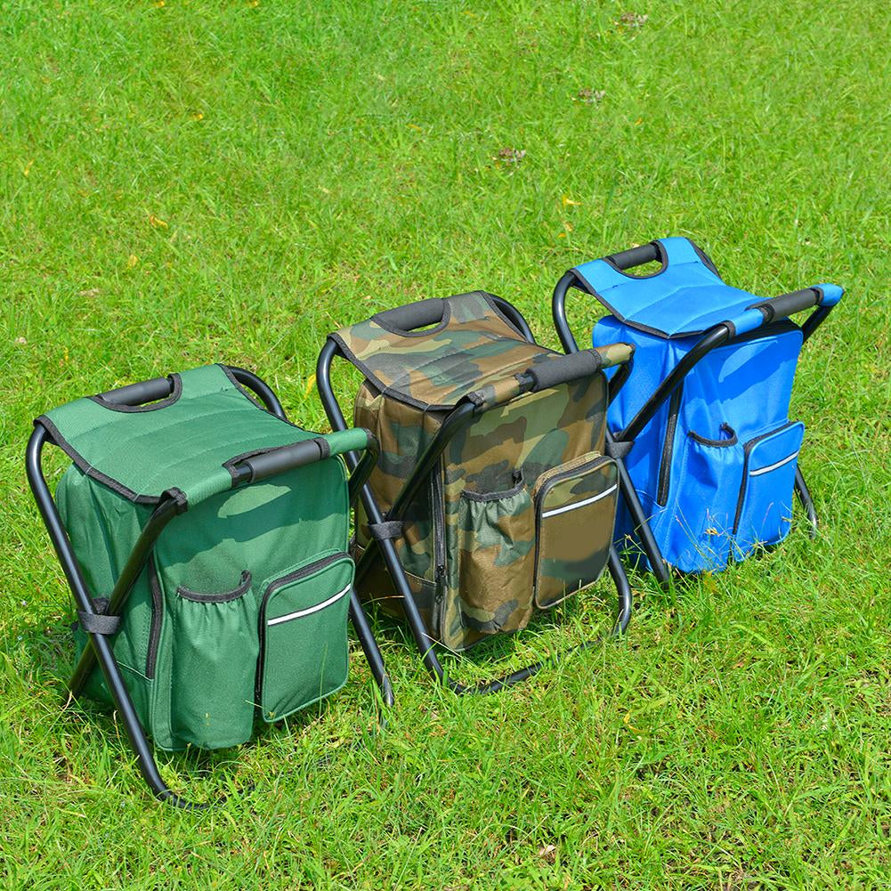 Folding Stool Backpack Camping Seat – Portable Outdoor Chair Backpack for Camping & Fishing