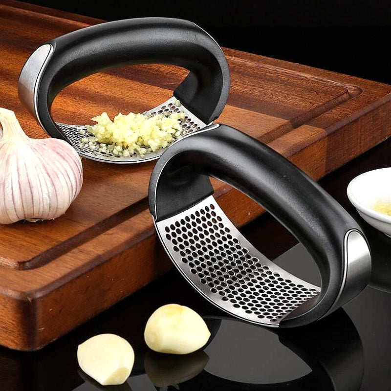 Stainless Steel Garlic Press – Heavy Duty Garlic Crusher Tool