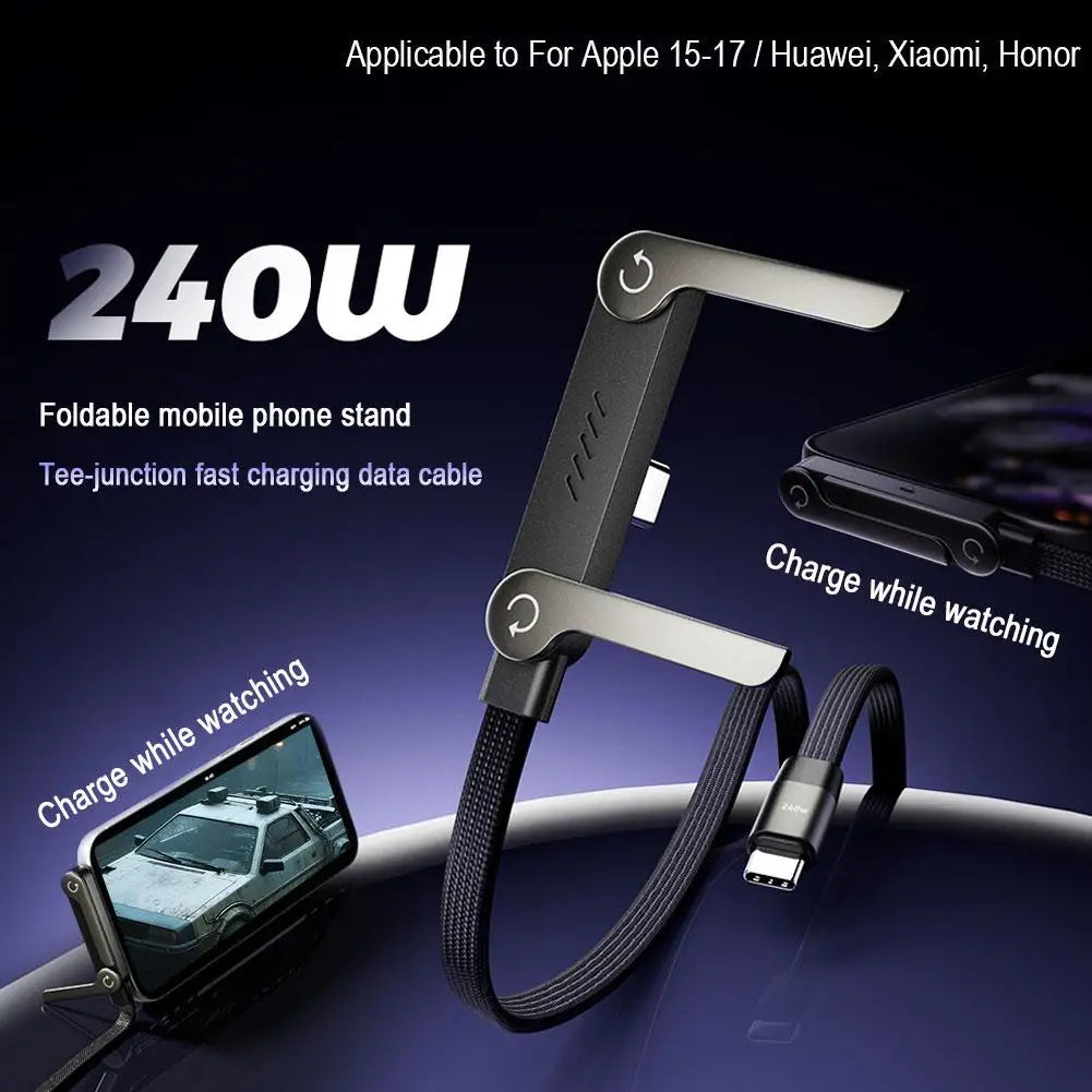 Charging 2 in 1 Cable Stand – Charging Cable Organizer & Phone Stand for Desk