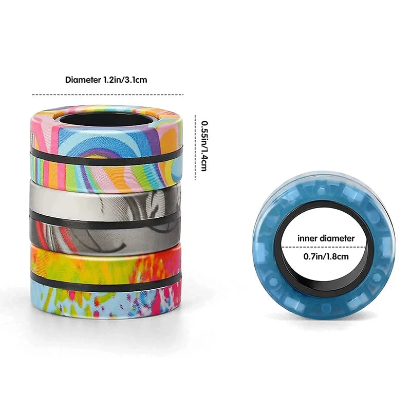 Magnetic Rings Fidget Toy – Anti-Stress Spinner Sensory Toy