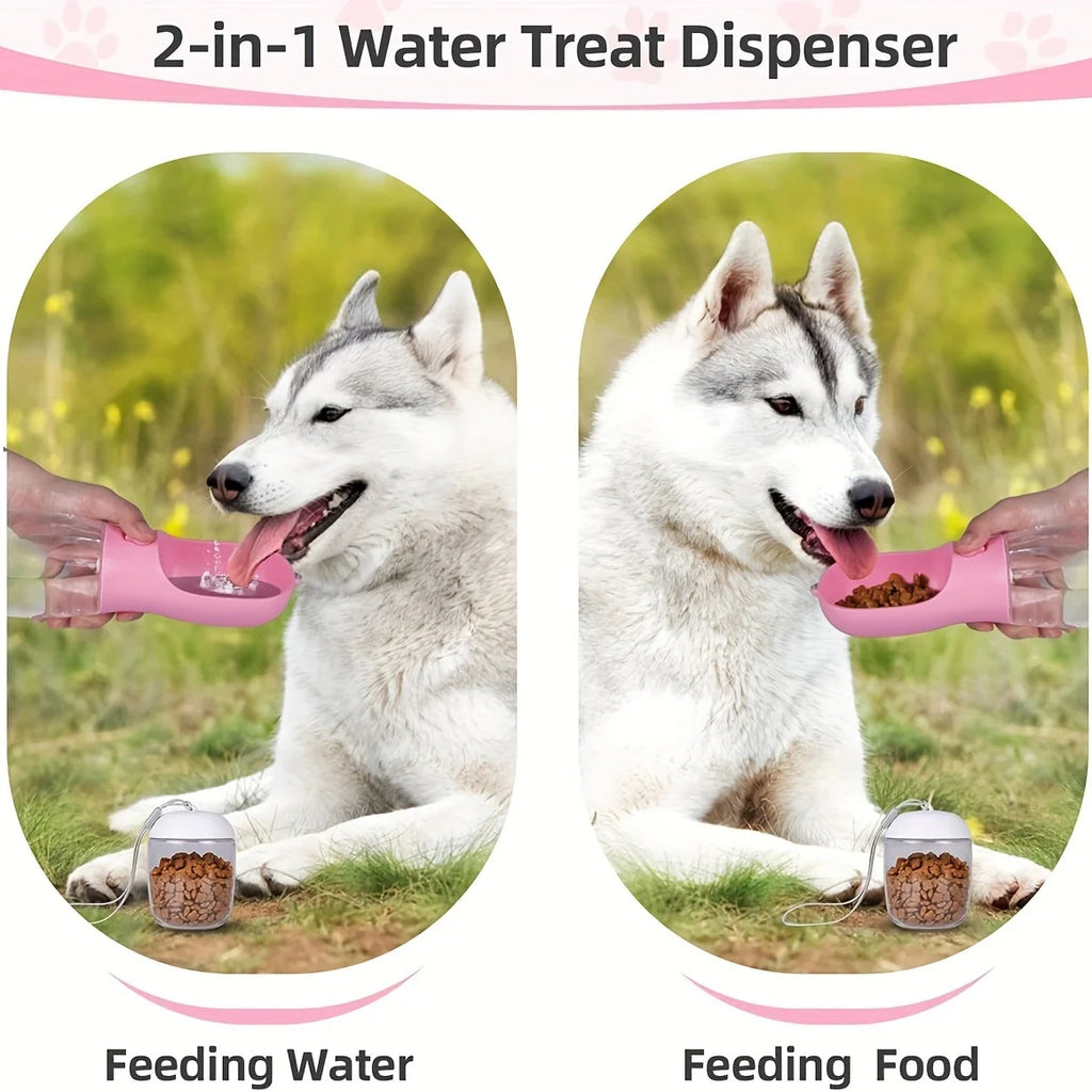 Portable Pet Water Bottle – Leakproof Dog and Cat Water and Food Dispenser for Travel