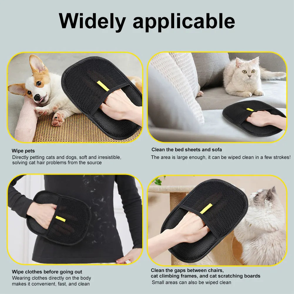 Pet Hair/lint Removal Glove – shedding fur Glove for Dogs & Cats