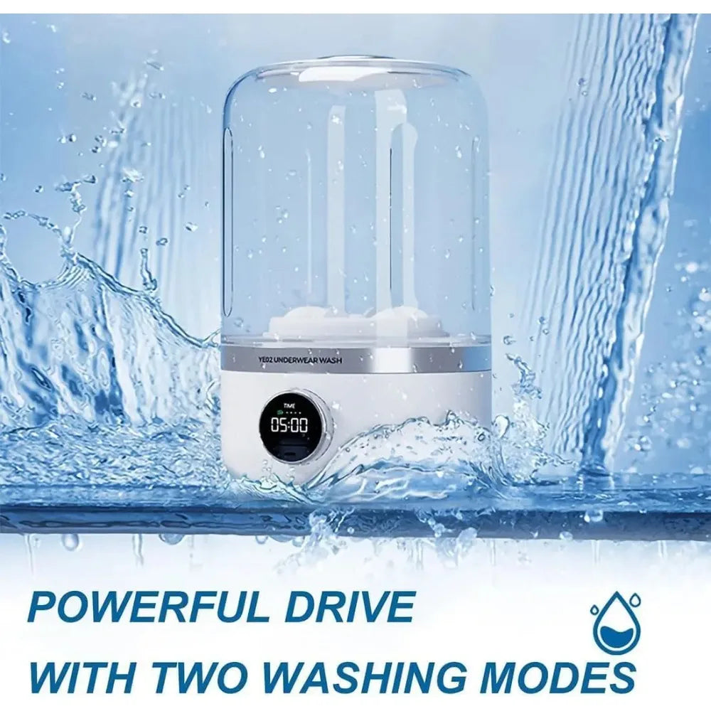 Portable Mini Washing Machine – Compact USB Powered Laundry Cleaner for Travel, Underwear & Small Loads