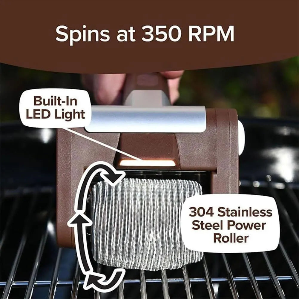 Electric Grill Cleaner Roller – BBQ Grill Cleaning Tool for Easy Grease Removal