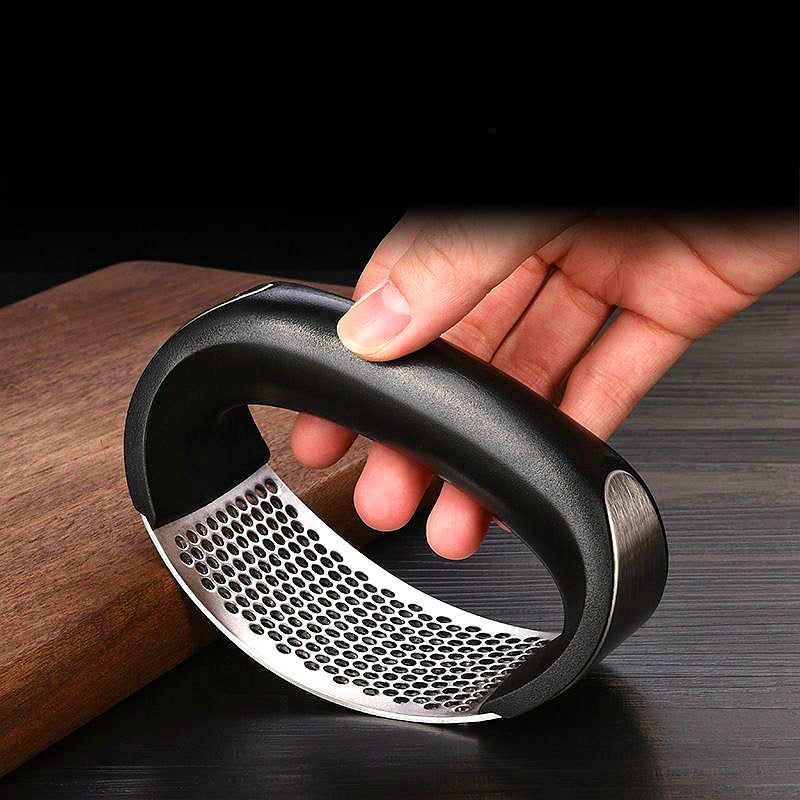 Stainless Steel Garlic Press – Heavy Duty Garlic Crusher Tool
