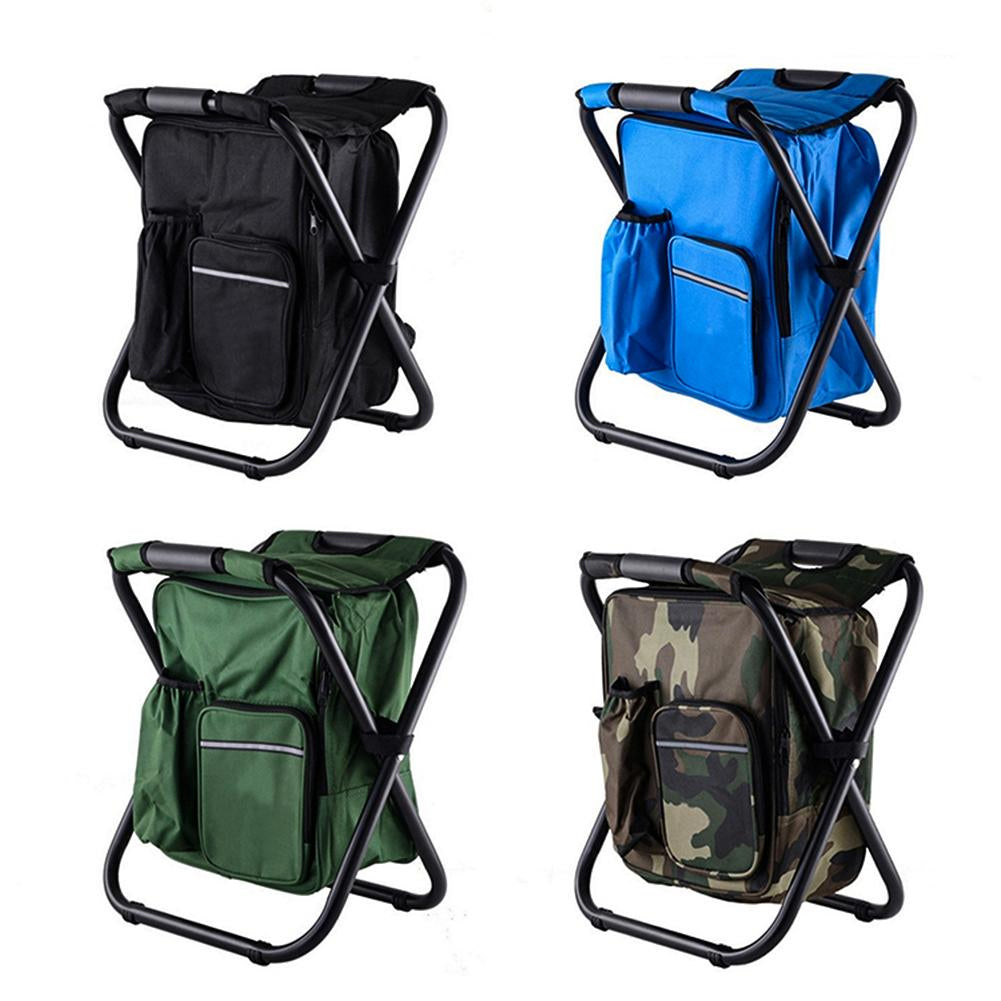Folding Stool Backpack Camping Seat – Portable Outdoor Chair Backpack for Camping & Fishing