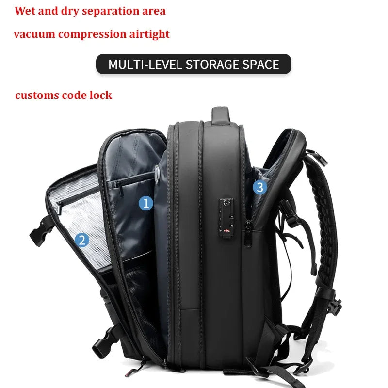 Vacuum Sealable Backpack – Compression Travel Bag with Vacuum sealable Storage