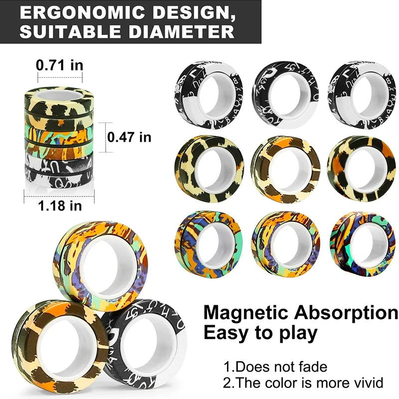 Magnetic Rings Fidget Toy – Anti-Stress Spinner Sensory Toy