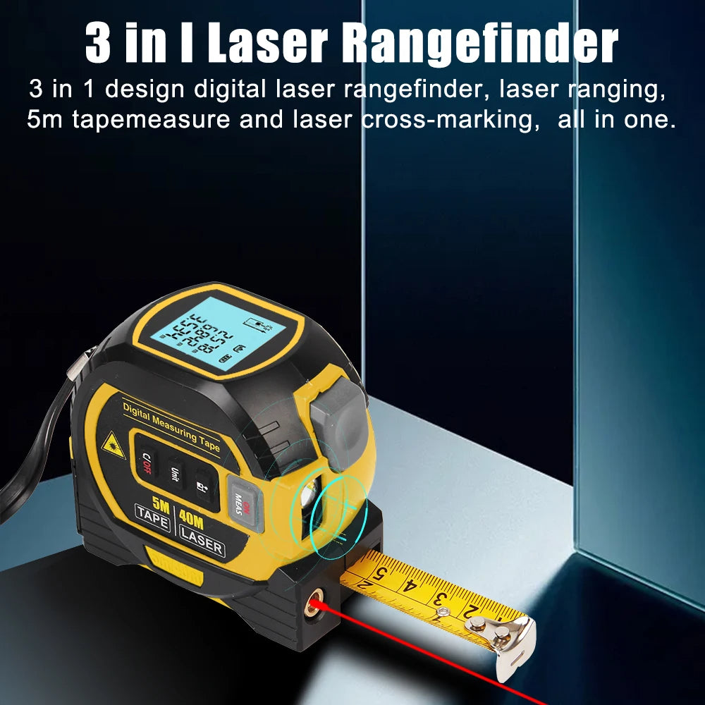 3 in 1 Laser Measure Tape – Digital Measuring Tool for Home & Construction