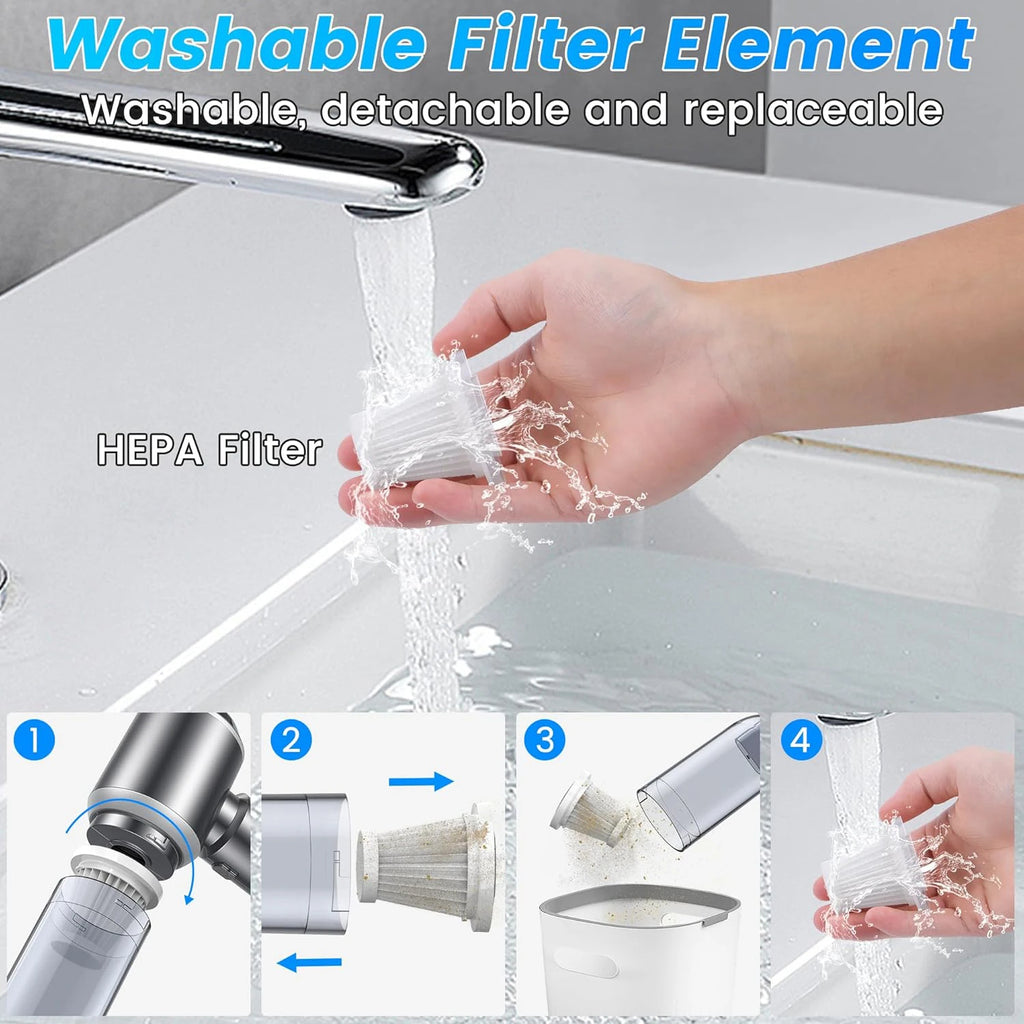 4 in 1 Portable Vacuum Cleaner – Handheld Vacuum Cleaner for Car & Home Cleaning
