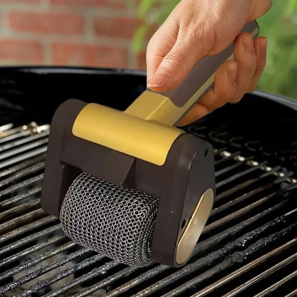 Electric Grill Cleaner Roller – BBQ Grill Cleaning Tool for Easy Grease Removal
