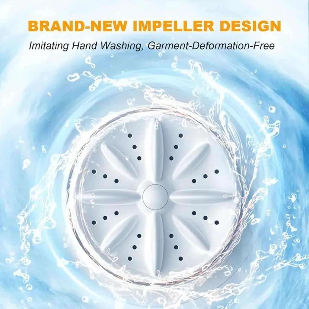 Portable Mini Washing Machine – Compact USB Powered Laundry Cleaner for Travel, Underwear & Small Loads