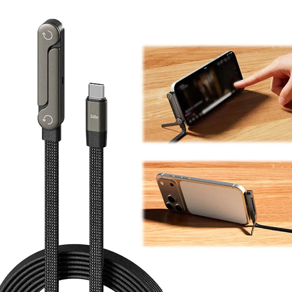 Charging 2 in 1 Cable Stand – Charging Cable Organizer & Phone Stand for Desk