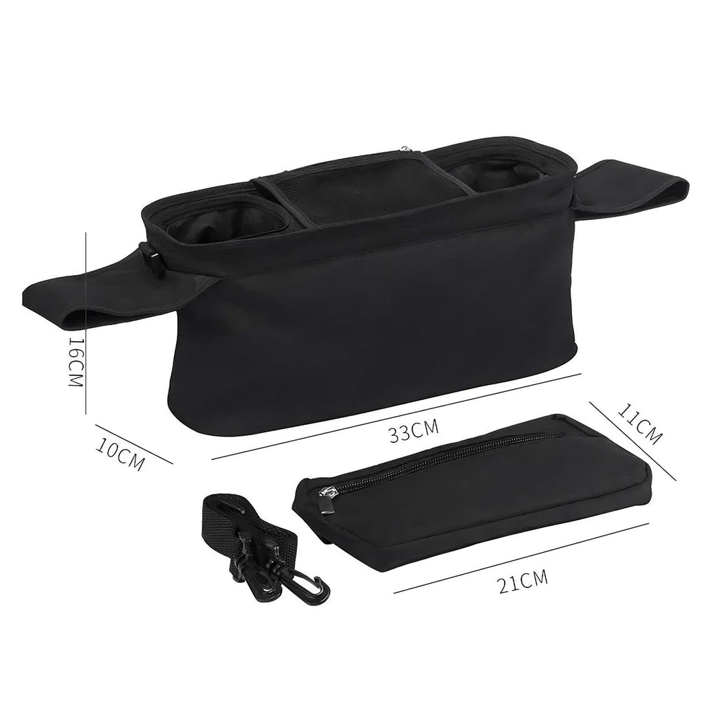 Baby Stroller Manager With Non-Slip Strap – Stroller Organizer Bag for Easy Access to Baby Essentials