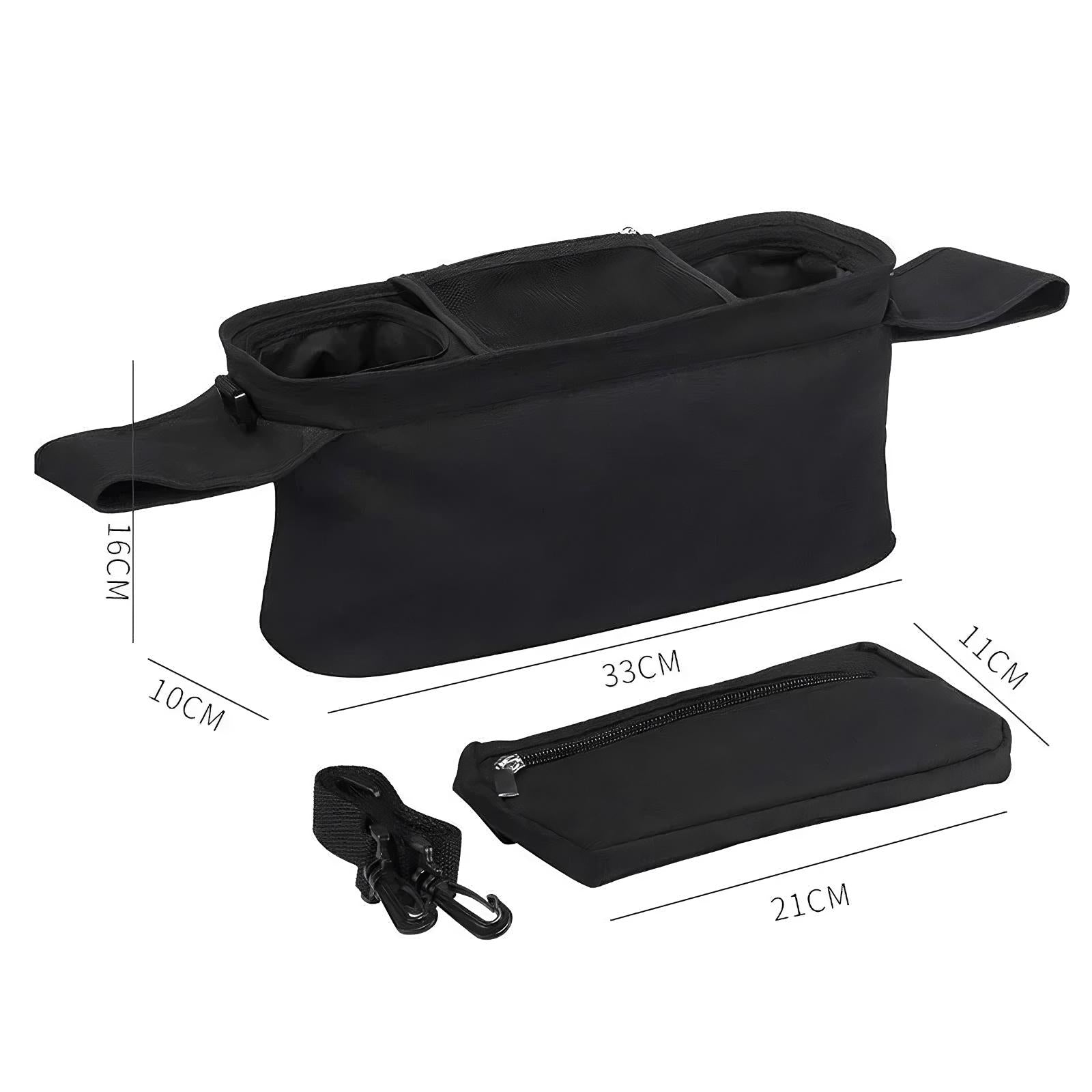 Baby Stroller Manager With Non-Slip Strap – Stroller Organizer Bag for Easy Access to Baby Essentials