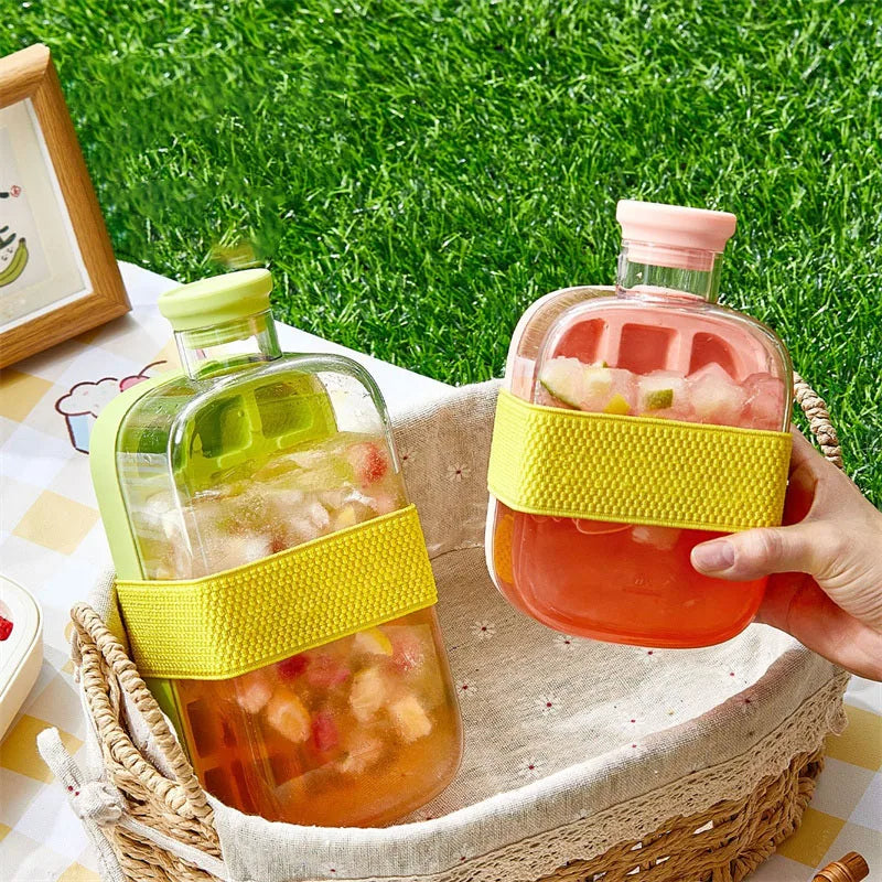 Ice Cube Tray With Straw – Ice Mold Bottle with Built-In Straw for Cold Drinks