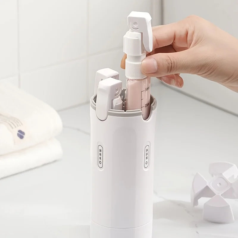 4-in-1 Travel Dispenser Bottle – Portable Toiletry Bottle for Shampoo & Lotion