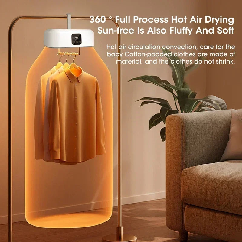 Electric Travel Clothes Dryer – Portable Compact Clothes Drying Machine