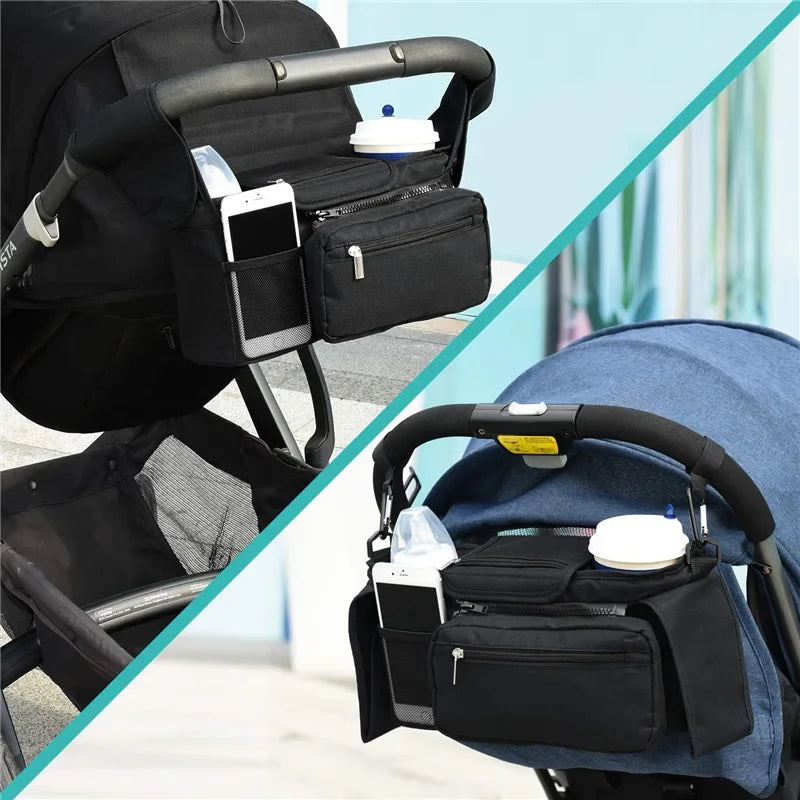 Baby Stroller Manager With Non-Slip Strap – Stroller Organizer Bag for Easy Access to Baby Essentials