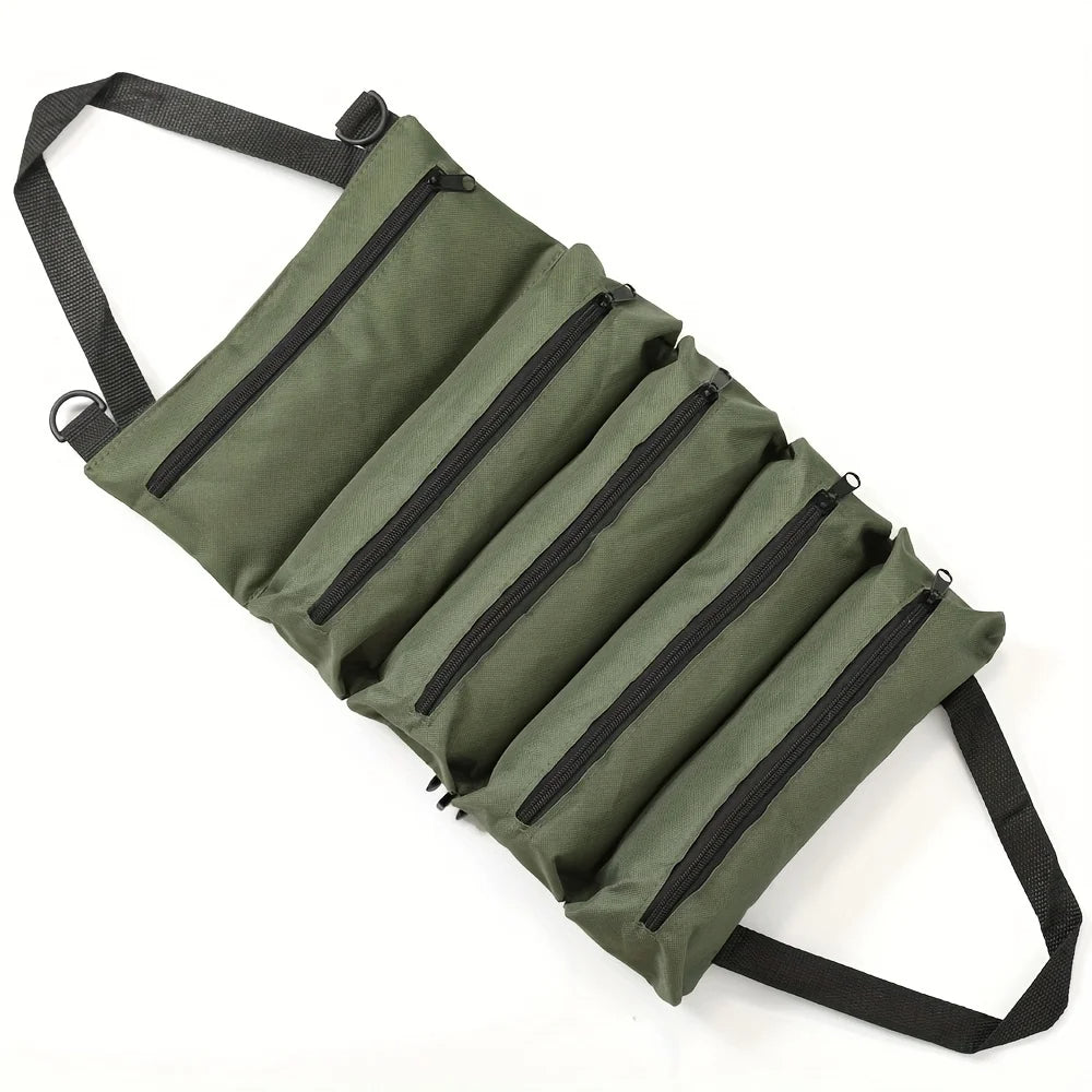 Heavy-Duty Roll-Up Tool Bag – Portable Tool Organizer for Mechanics & Electricians