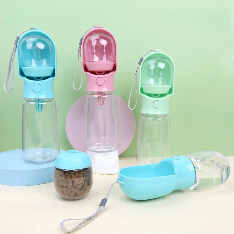 Portable Pet Water Bottle – Leakproof Dog and Cat Water and Food Dispenser for Travel