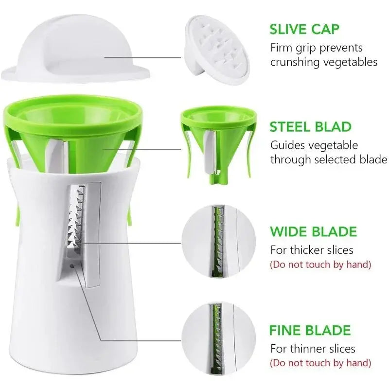 fruits and Vegetable Spiralizer shredder - Kitchen Zoodle Maker Slicer Tool