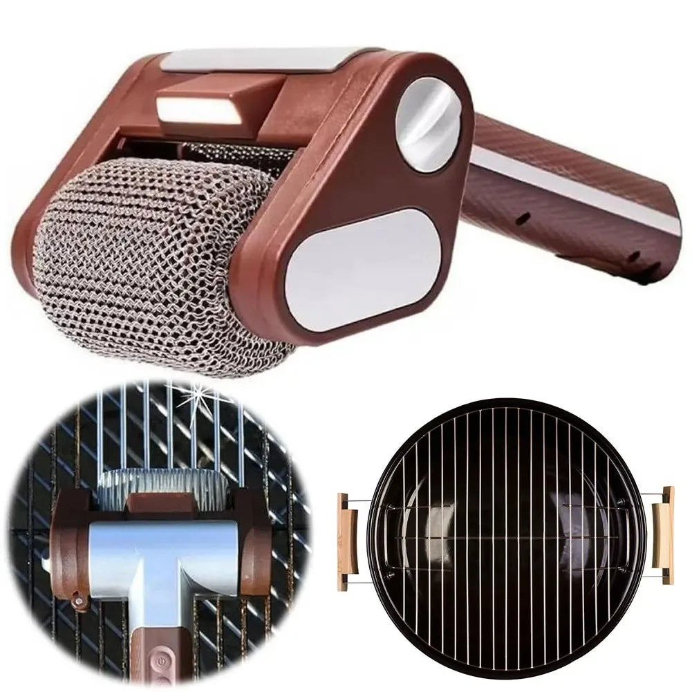 Electric Grill Cleaner Roller – BBQ Grill Cleaning Tool for Easy Grease Removal