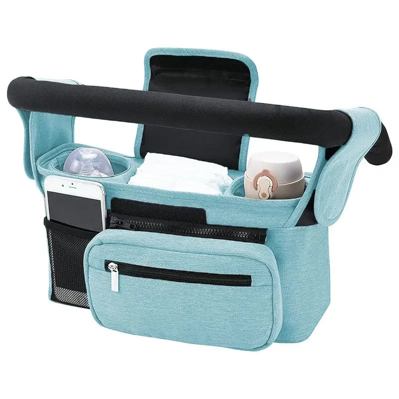 Baby Stroller Manager With Non-Slip Strap – Stroller Organizer Bag for Easy Access to Baby Essentials