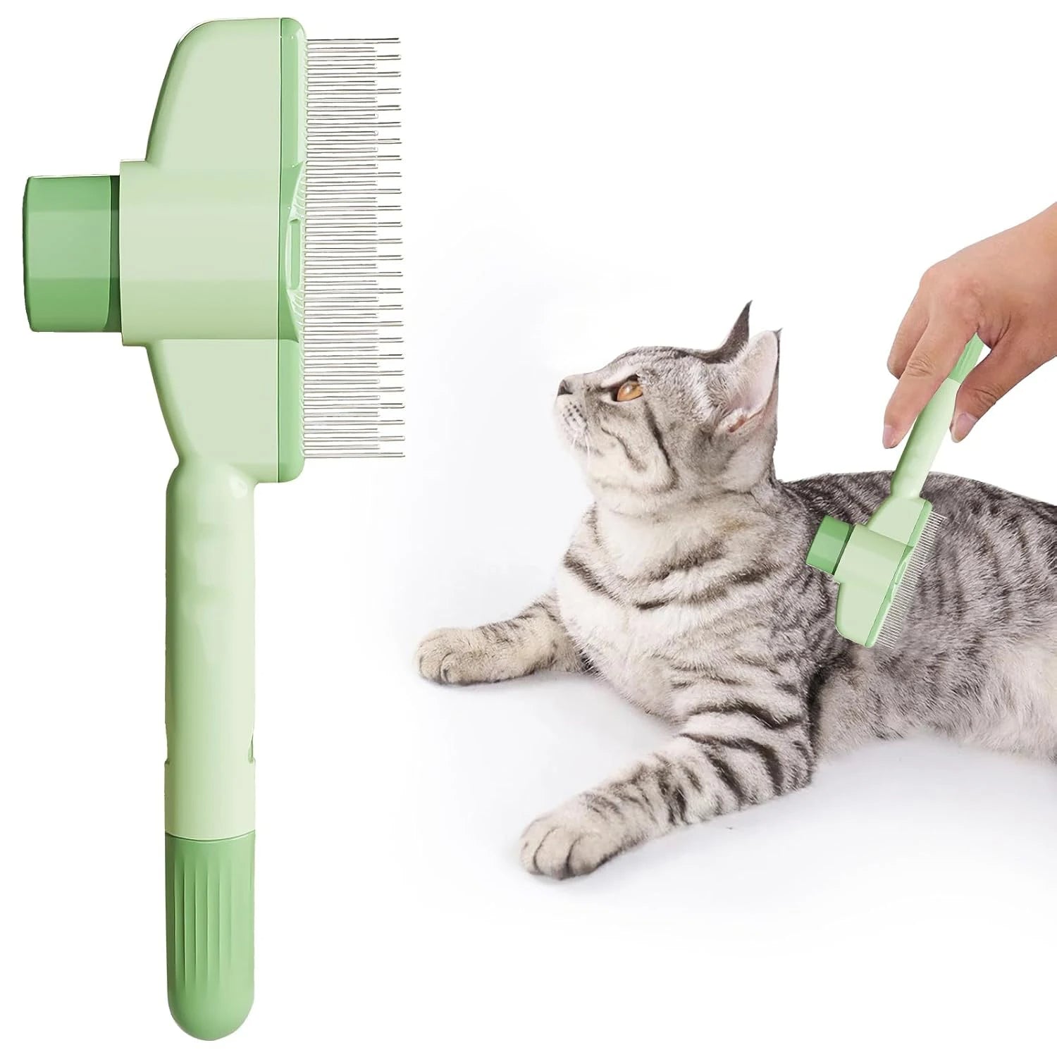 Pet Hair & Flea Comb – Fine-Tooth Grooming Brush for Removing Tangles, Fleas & Loose Fur