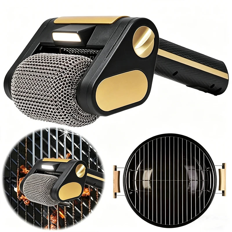 Electric Grill Cleaner Roller – BBQ Grill Cleaning Tool for Easy Grease Removal