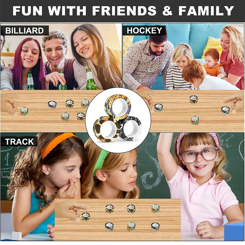 Magnetic Rings Fidget Toy – Anti-Stress Spinner Sensory Toy