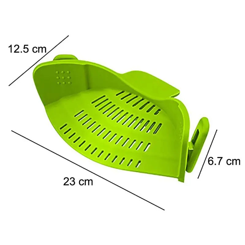 Silicone Strainer Clip – Clip-On Pot Drainer for Kitchen