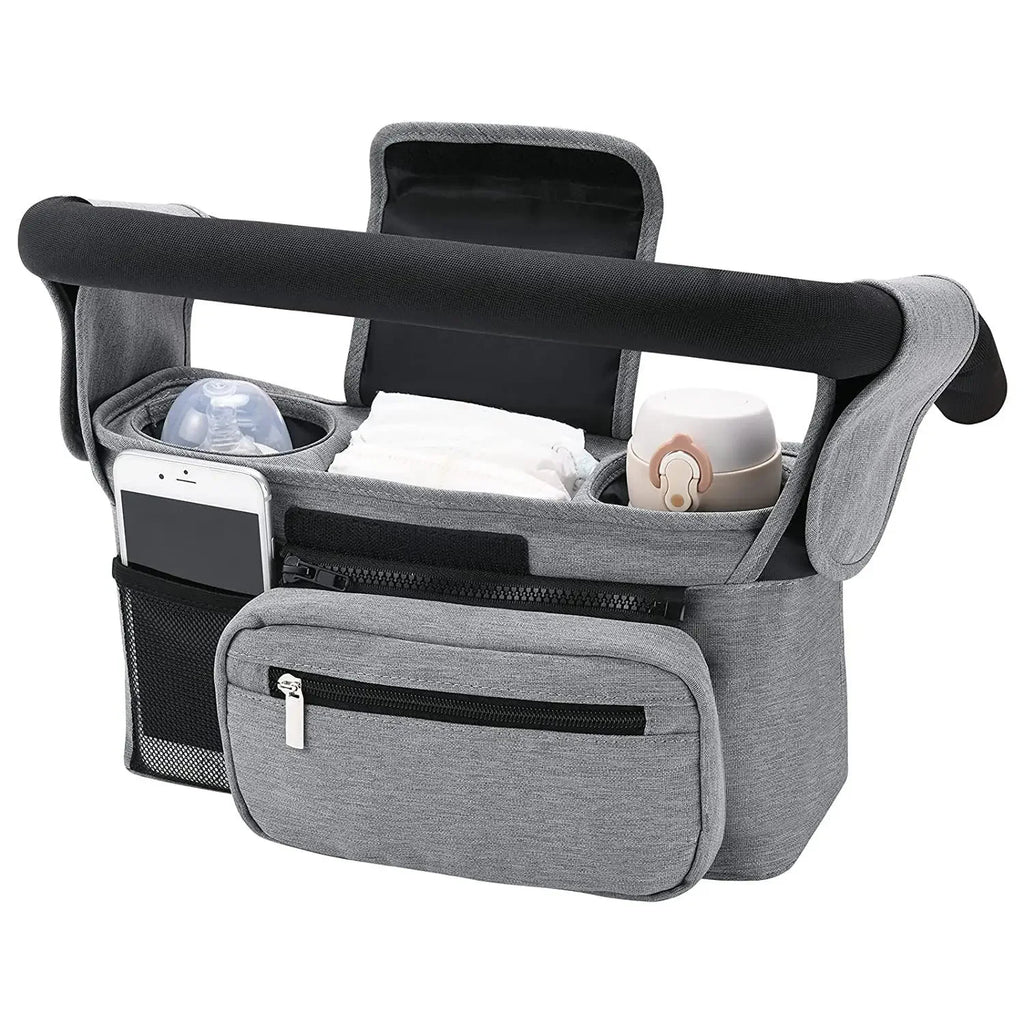 Baby Stroller Manager With Non-Slip Strap – Stroller Organizer Bag for Easy Access to Baby Essentials
