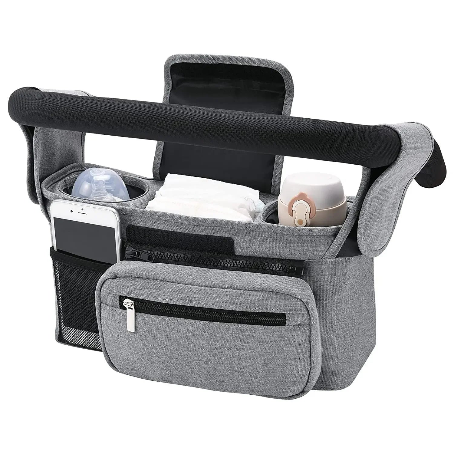 Baby Stroller Manager With Non-Slip Strap – Stroller Organizer Bag for Easy Access to Baby Essentials